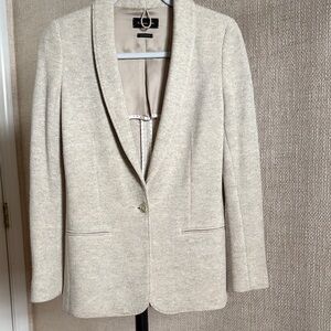 Massimo Dutti Beige jersey Blazer